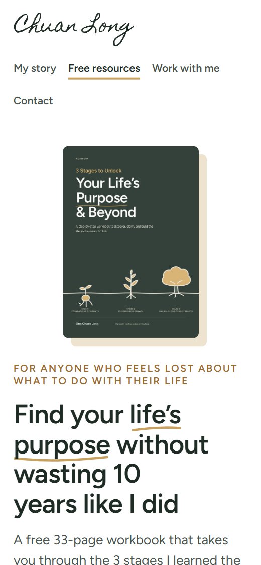 The free workbook’s page on a phone, with its cover and headline